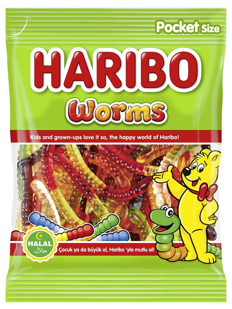 Haribo Worms Halal 100g