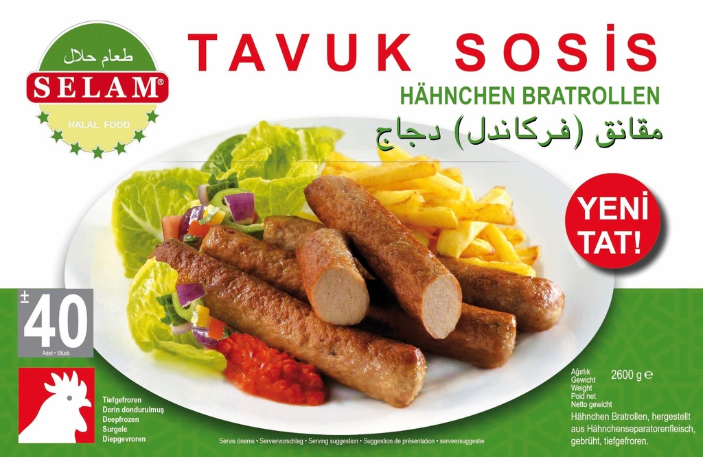 Selam Tavuk Sosis 40stk