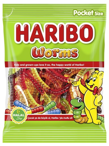 [109905] Haribo Worms Halal 100g