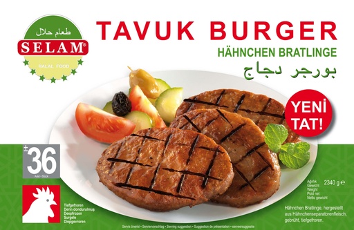 [3413] Selam Tavuk Burger 36stk 