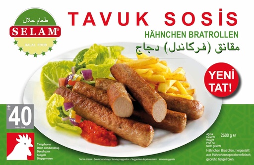 Selam Tavuk Sosis 40stk
